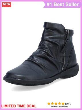Leather Ankle Bootie Plain Toe Flat Fall Casual Boots